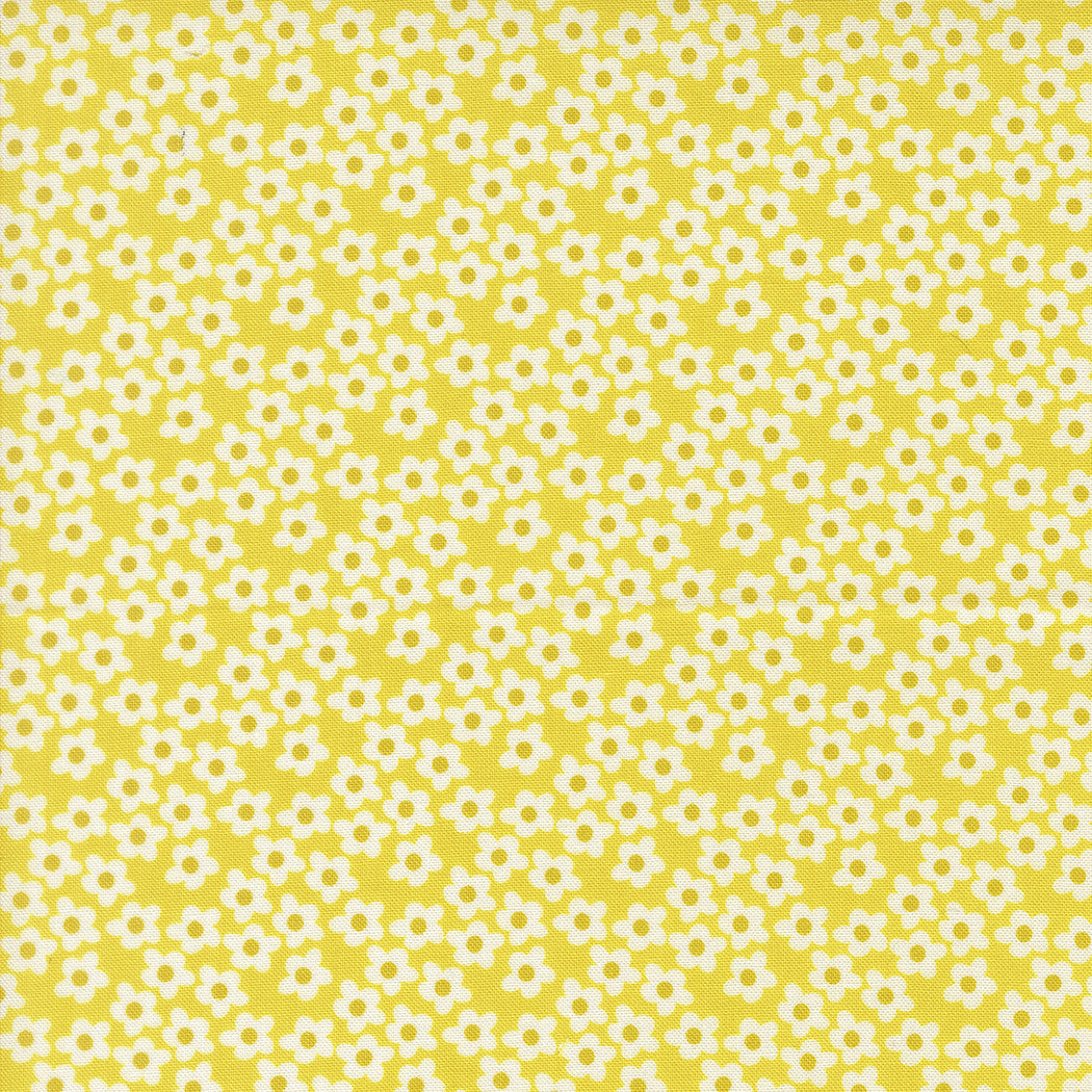 PRESALE Popcorn Popcorn Flowers Chartreuse Yardage by Elizabeth Hartman for Moda Fabrics | 51282 24