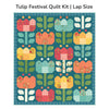 PRESALE Tulip Festival Custom Quilt Kit With First Blooms by Heather Peterson for Riley Blake Designs | Lap Quilt Size