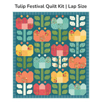 PRESALE Tulip Festival Custom Quilt Kit With First Blooms by Heather Peterson for Riley Blake Designs | Lap Quilt Size