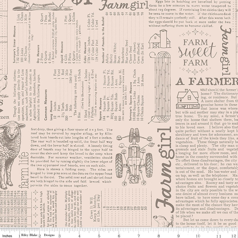 PRESALE Farmers Daughter Farm Life Background Rustic Yardage by Lori Holt of Bee in My Bonnet for Riley Blake Designs | C17190-RUSTIC