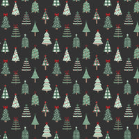 PRESALE Evergreen Wishes Trees Black Yardage by Traci Reed for Riley Blake Designs | C17811-BLACK