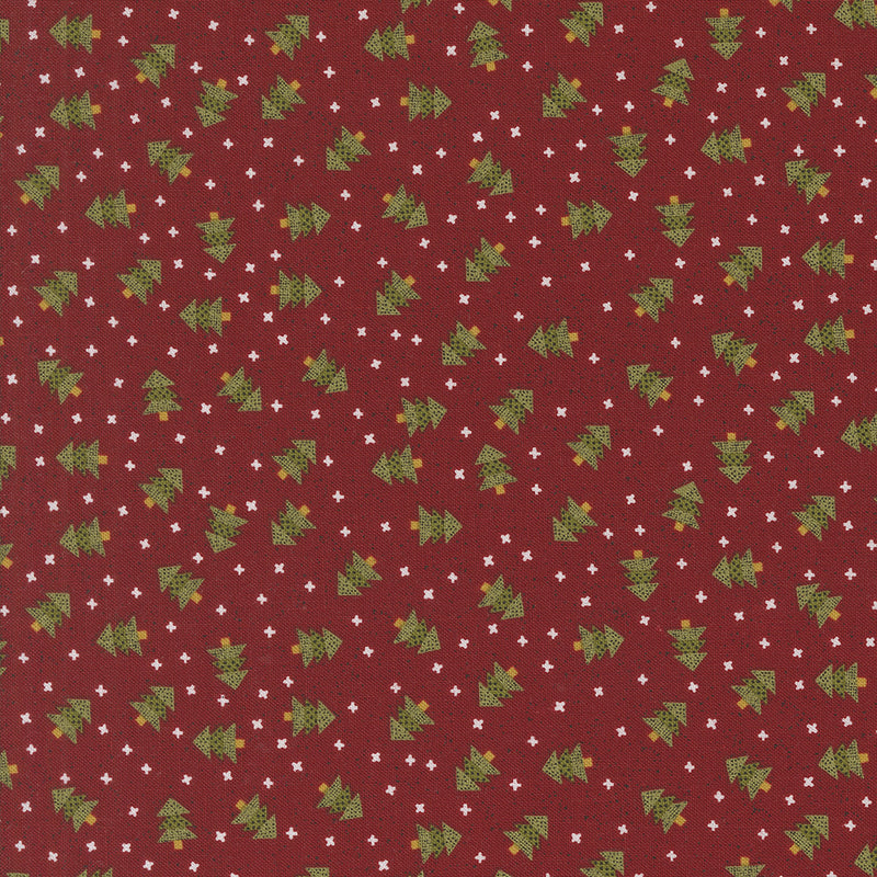 Emmitt and Ivy Spruce Red Yardage by Sweetwater for Moda Fabrics | 55692 12