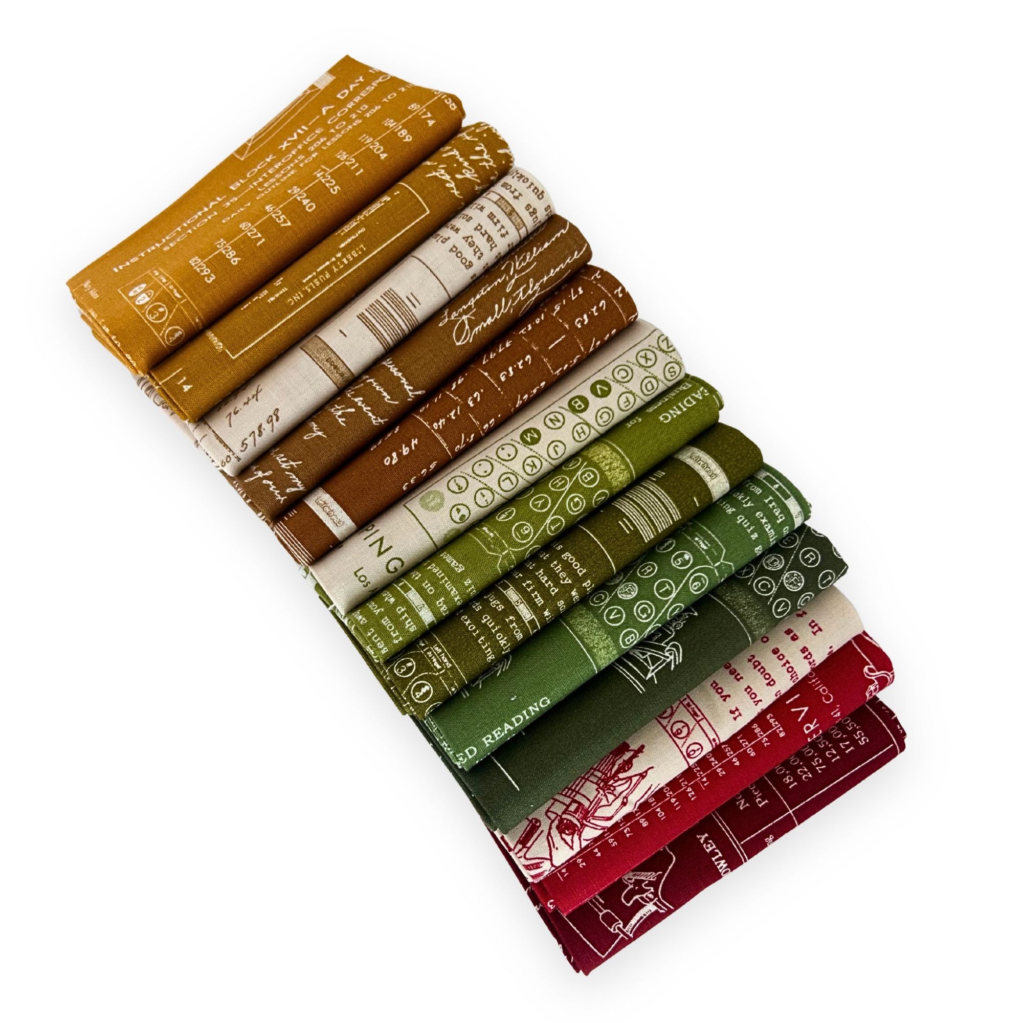 Fall Fabric Bundle Apple Pie | TYPE/ography by Lori Holt of Bee in my Bonnet | 13 Pieces | Curated Fat Quarter or Half Yard Bundle