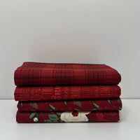 Evergreen Wishes Custom Fat Quarter Bundle Red by Traci Reed for Riley Blake Designs | 4 FQs | Curated Bundle
