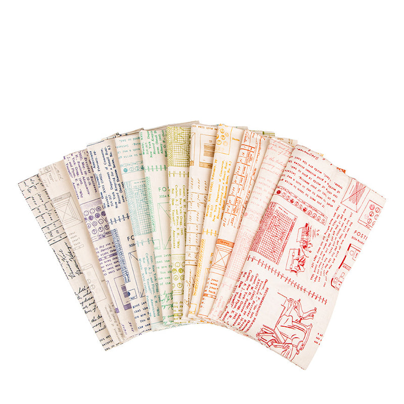 PRESALE TYPE/ography Backgrounds Custom One Yard Bundle by Lori Holt of Bee in My Bonnet for Riley Blake Designs | 12 Pcs