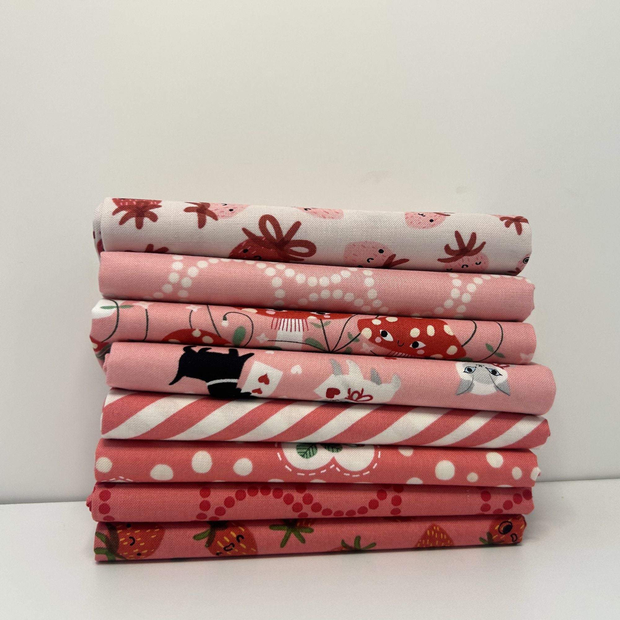 Funny Valentine Custom Fat Quarter Bundle Pink by Lizzy House for Moda Fabrics | 8 FQs | Curated Bundle
