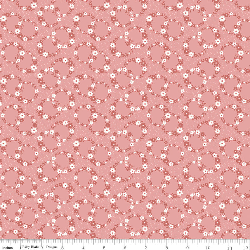 Mary Catherine Wreaths Mellow Rose Yardage by Amy Smart for Riley Blake Designs | C16701-MELLOWROSE