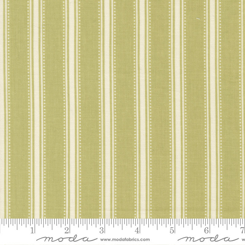 PRESALE Sunbonnet Dotted Stripe Pear Yardage by Heather Briggs of My Sew Quilty Life for Moda Fabrics | 31767 18