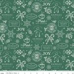Merry Little Christmas Green Treats Yardage by My Mind's Eye for Riley Blake Designs |C14841 GREEN