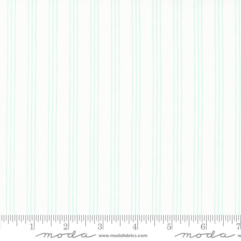 Sale! Lighthearted Cream Aqua Stripe Yardage by Camille Roskelley for Moda Fabrics | 55296 21