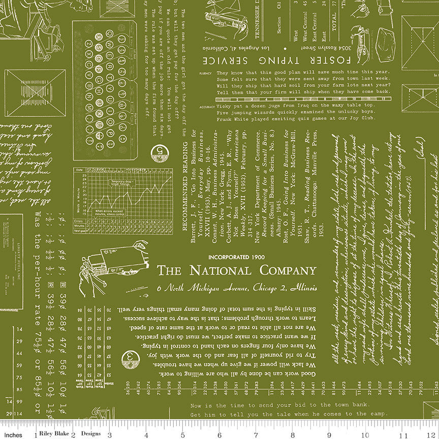 TYPE/ography Parsley Yardage by Lori Holt of Bee in My Bonnet for Riley Blake Designs | C16850-PARSLEY