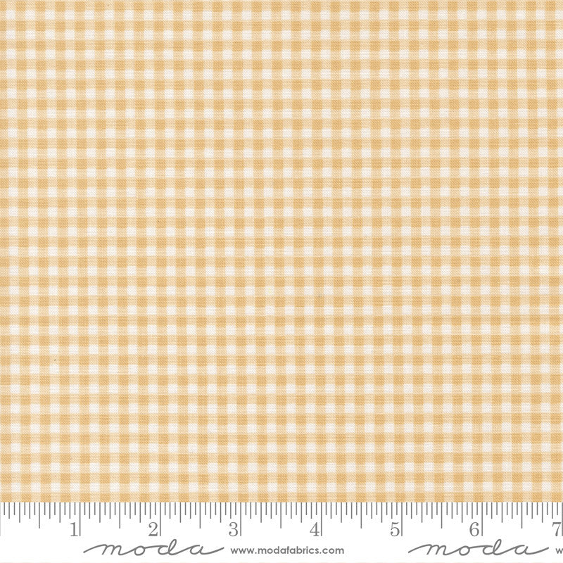 PRESALE Sunbonnet Mini Gingham Almond Yardage by Heather Briggs of My Sew Quilty Life for Moda Fabrics | 31769 11