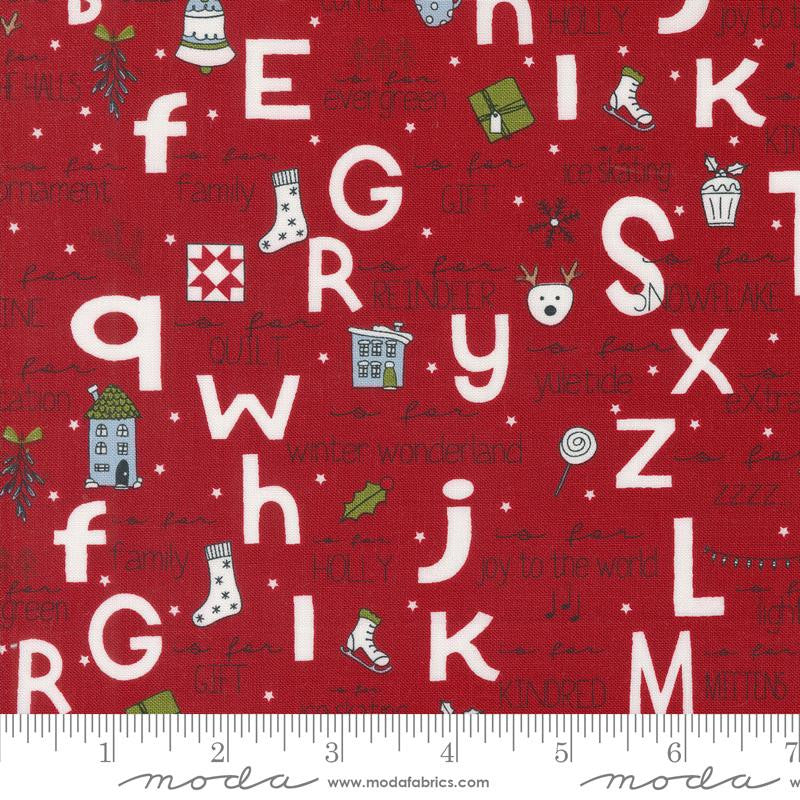 On Dasher A To Z Red Yardage by Sweetwater for Moda Fabrics |  55660 22