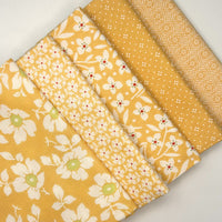 Summers End Custom Fat Quarter Bundle Yellow by Fig Tree & Co for Moda Fabrics | 6 FQs | Curated Bundle