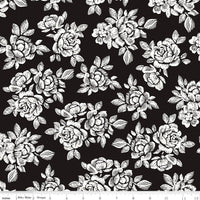 PRESALE Moonlit Trellis Roses Black Yardage by My Mind's Eye for Riley Blake Designs | C18210-BLACK