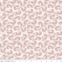 Heirloom Red Sprigs Cream Yardage by My Mind's Eye |C14342 CREAM | Remnant Fat Quarter