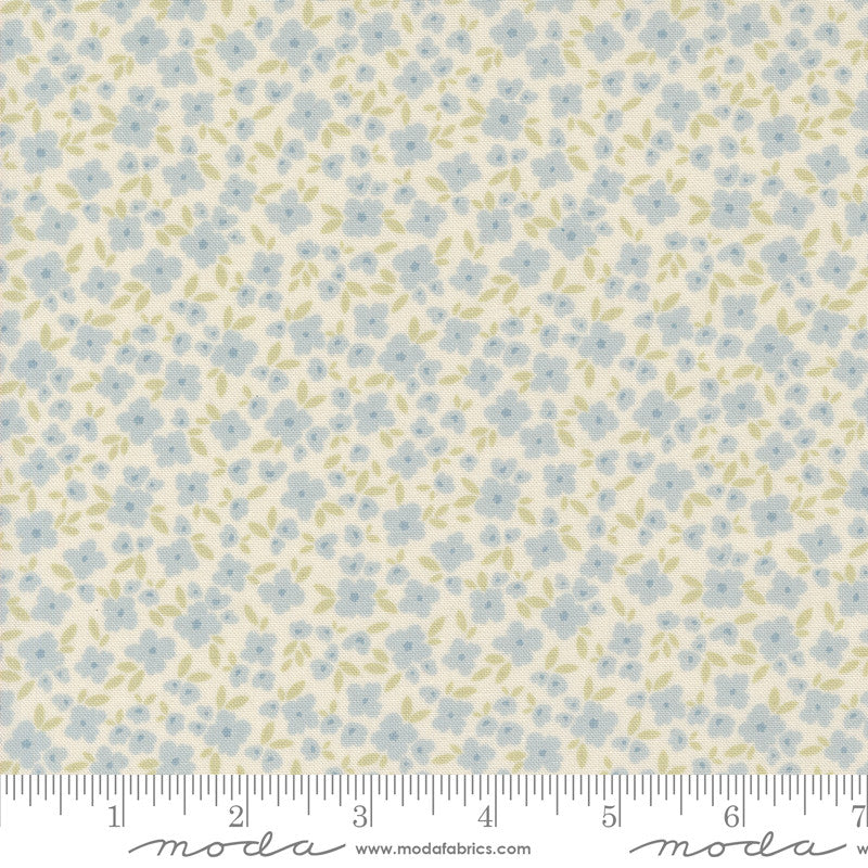Cottage Charm Flower Basket Light Blue Yardage by Heather Briggs of My Sew Quilty Life for Moda Fabric | 31753 31