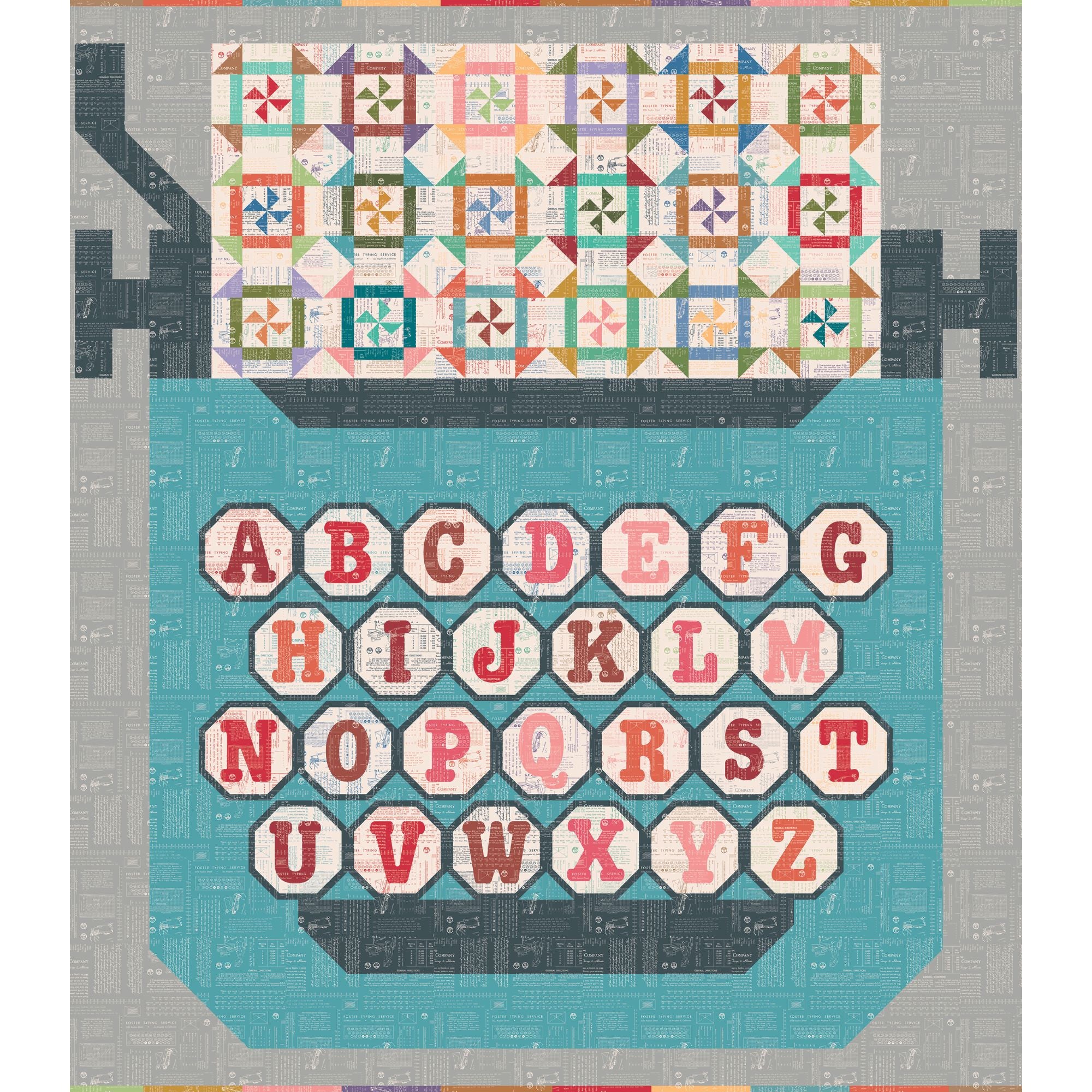 Just My Type Quilt Kit Boxed With TYPE/ography by Lori Holt of Bee in My Bonnet for Riley Blake Designs | KT-16850
