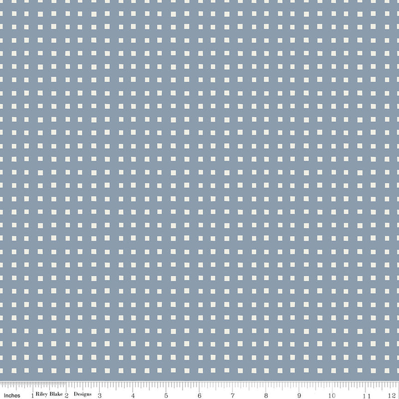 PRESALE Ivy Reese Simple Gingham Blue Yardage by Deena Rutter for Riley Blake Designs | C16604-BLUE