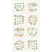 Kindness Dogwood Panel by Deb Strain for Moda Fabrics | Panel Size 24" x 44" | 56157 11