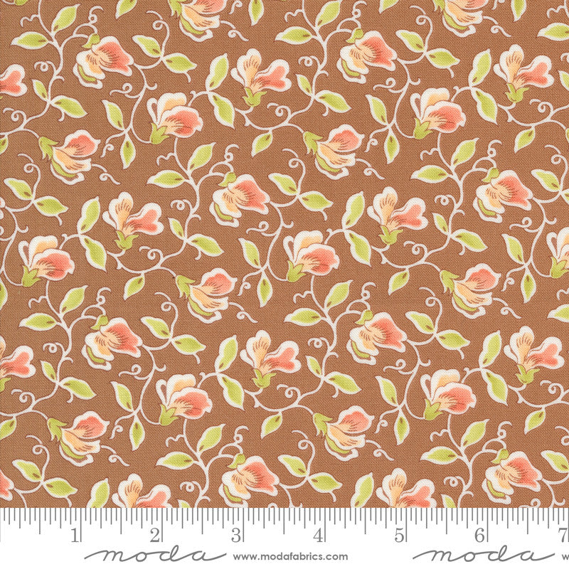 Portofino Sweet Pea Sienna Yardage by Fig Tree & Co for Moda Fabrics | 35392 22