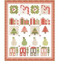 PRESALE Christmas Lane Custom Quilt Kit With Poinsettia and Pear by Sherri & Chelsi for Moda Fabrics | Quilt Size 65 1/2” x 78 1/2”