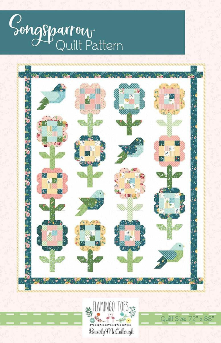 Songsparrow Custom Quilt Kit Using Melody by Beverly McCullough | Fat Quarter Friendly | Quilt Size 72" x 88"