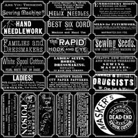 Scary Scraps Scary Sew Labels Black Yardage by J. Wecker Frisch for Riley Blake Designs | C17603-BLACK