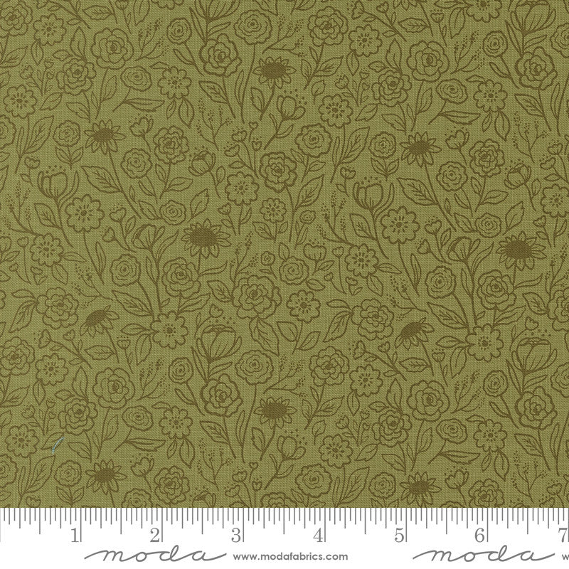 PRESALE Garden Glam Flower Doodles Grass Yardage by Lella Boutique for Moda Fabrics | 5272 16