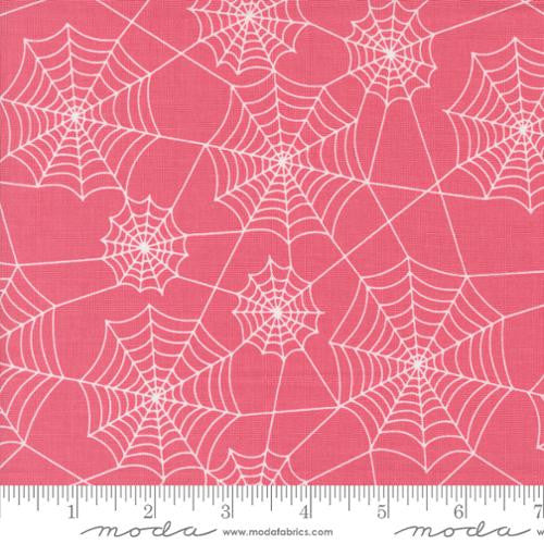 Hey Boo Love Potion Pink Webs Yardage by Lella Boutique for Moda Fabrics | 5213 14  | Cut Options Available