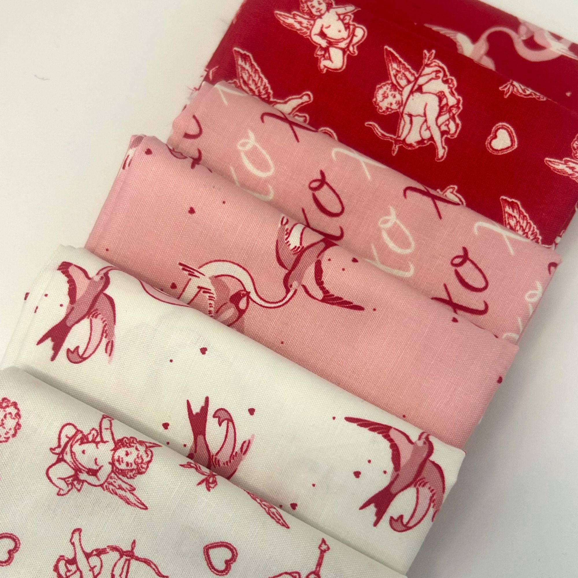 Letters to Cupid Custom Fat Quarter Bundle by My Mind's Eye for Riley Blake Designs | 6 FQs | Curated Bundle