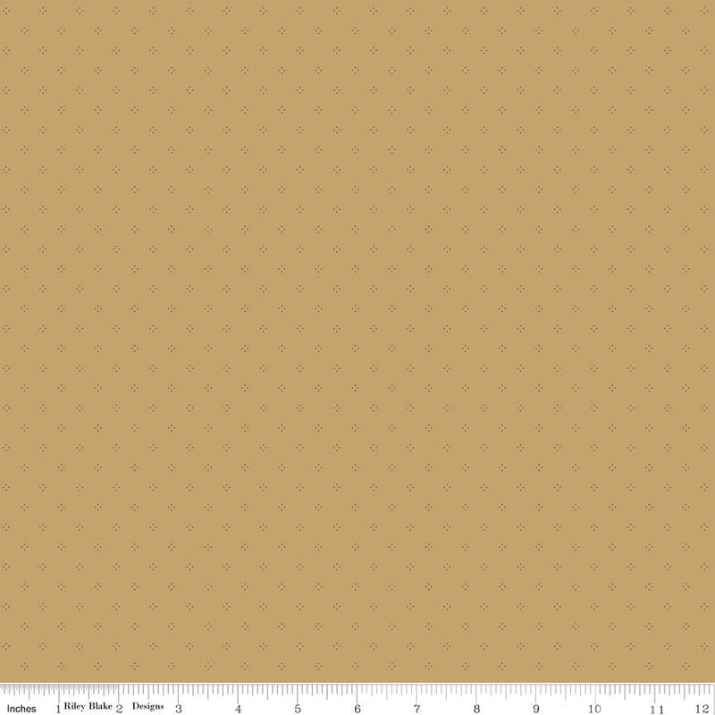 PRESALE Threads of Grace Dots Gold Yardage by Kassidy Grace for Riley Blake Designs | C16826-GOLD