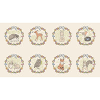 PRESALE My Secret Garden Animal 8 Square Panel Cloud by Stacy Iest Hsu for Moda Fabrics | 20958 11