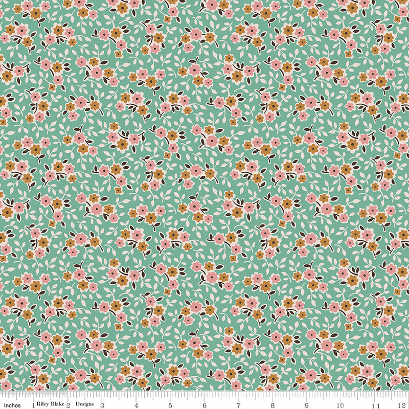Gentler Times Swell Seaglass Yardage by Lori Holt of Bee in My Bonnet For Riley Blake Designs | c16473-Seaglass