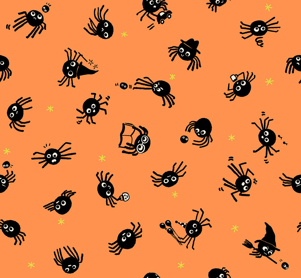 PRESALE Freaky Familiars Spider Sense Pumpkin Yardage by Ruby Star Society | RS5191 13
