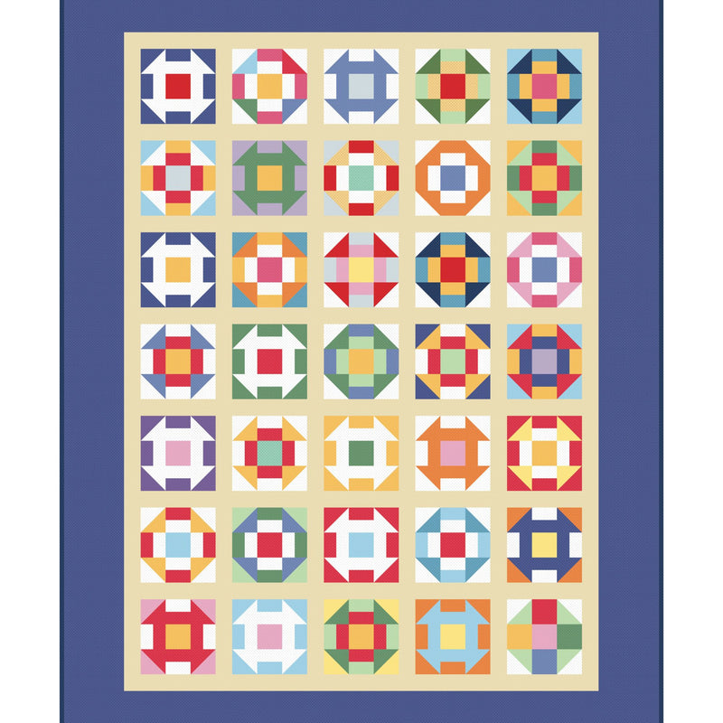 Five by Seven Custom Quilt Kit With American Jane Pindots by American Jane for Riley Blake Designs | Size 72" x 90"