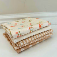 Dainty Meadow Custom Fat Quarter Almond Porcelain Colorway Bundle by Heather Briggs of My Sew Quilty Life | Curated Bundle 5 FQs