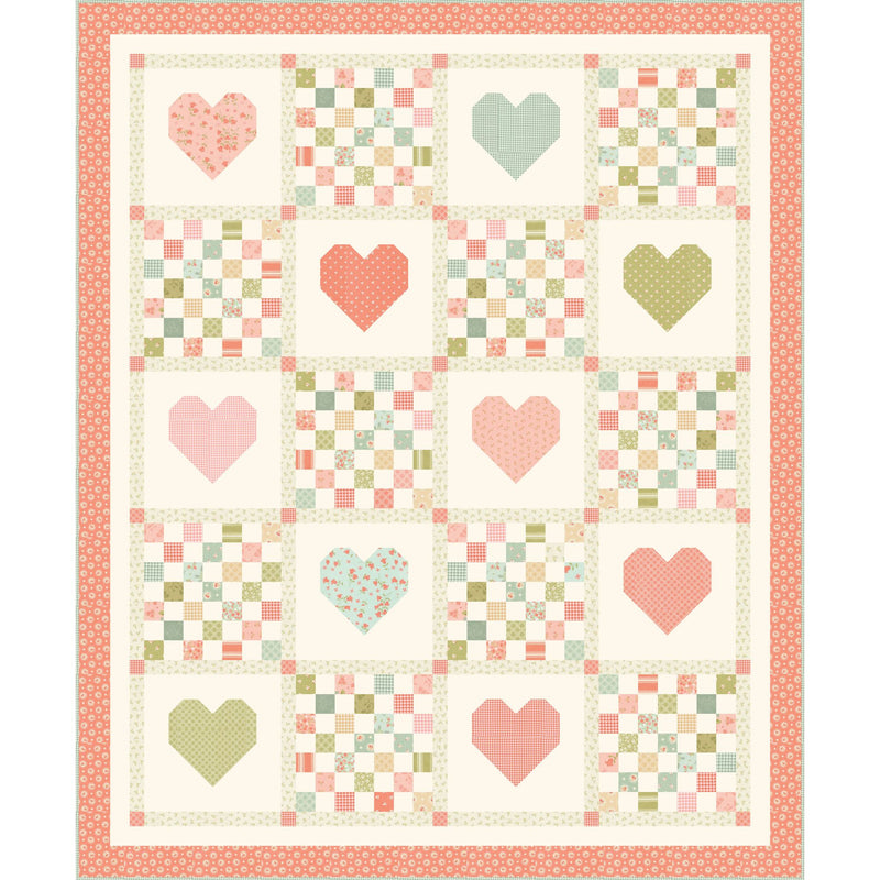 PRESALE Happy Hearts Custom Quilt Kit With Sunbonnet by Heather Briggs of My Sew Quilty Life