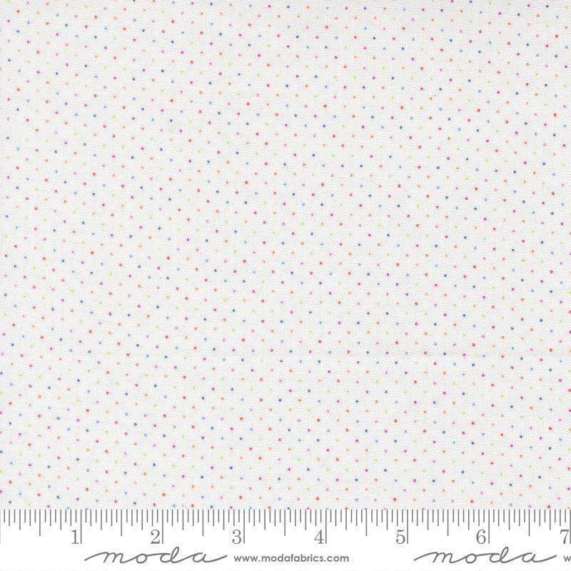 Fruit Salad Pin Dot Off White Yardage by Corey Yoder for Moda Fabrics | 29247 31