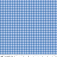 PRESALE Penelope Gingham Blue Yardage by My Mind's Eye for Riley Blake Designs | C16644-BLUE