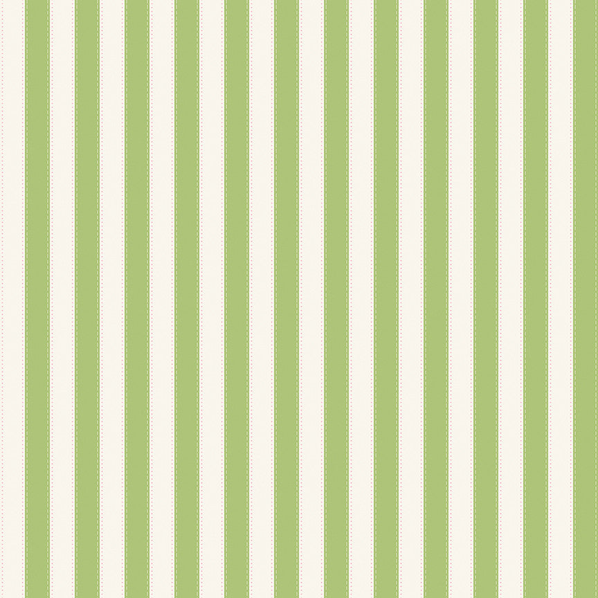 PRESALE The World of Strawberry Shortcake Stripes Green Yardage for Riley Blake Designs | C18565-GREEN