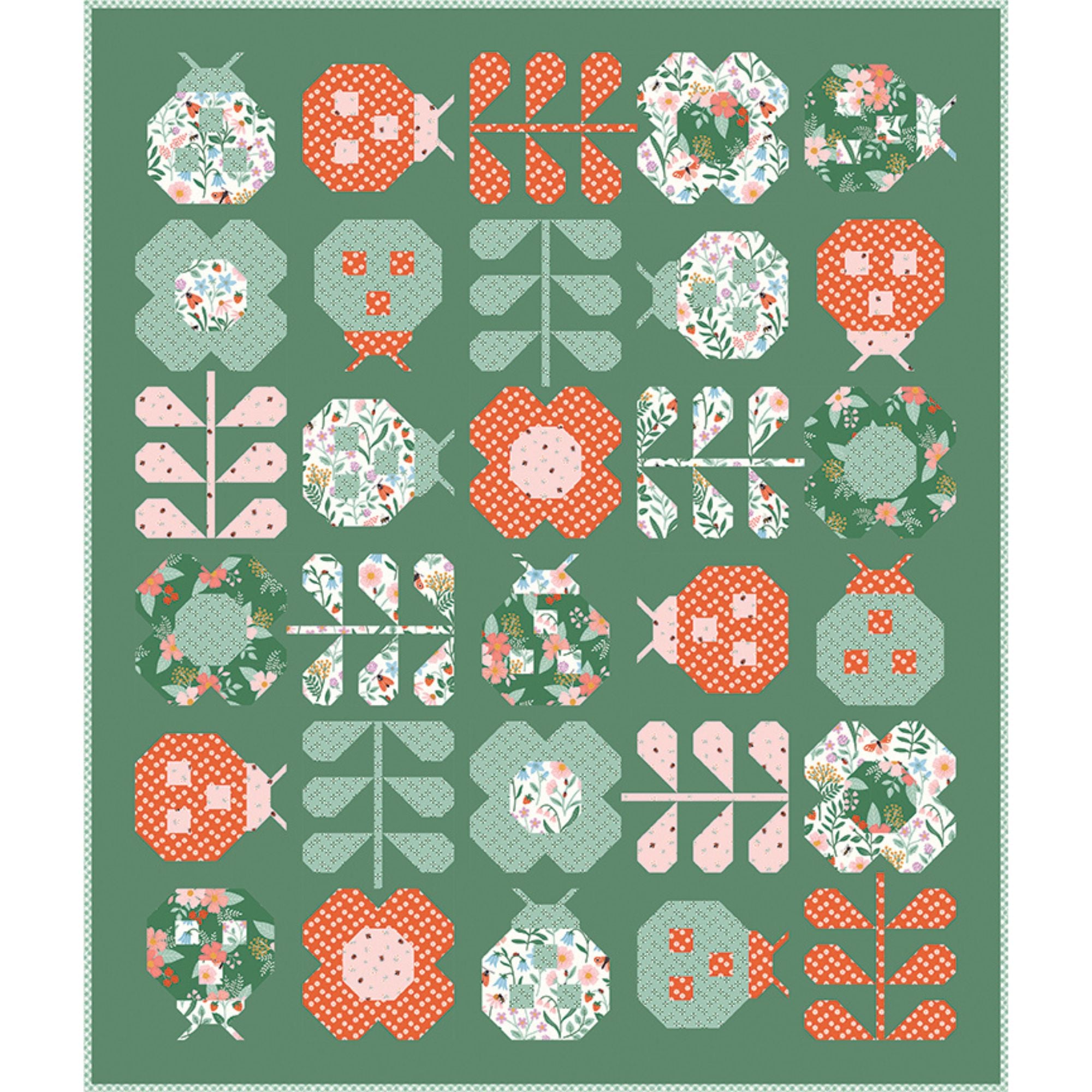 PRESALE Hello Spring Custom Quilt Kit With Meadow Moments by Little Forest Atelier | Quilt Size 58" x 68 1/2"
