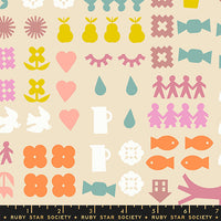 Paper Cuts 2 Together Parchment Yardage by Rashida Coleman Hale for Ruby Star Society | RS1107 11