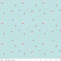 Whimsical Woodland Mushrooms Aqua Yardage by Tasha Noel for Riley Blake Designs | C17644-AQUA