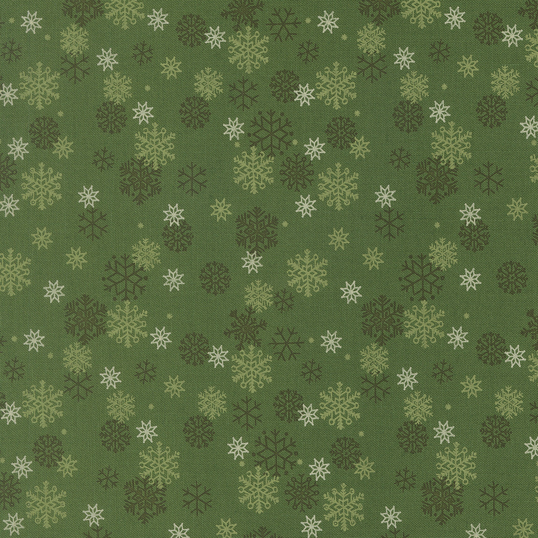 PRESALE Holiday Cheer Snow Flurry Evergreen Yardage by Stacy Iest Hsu for Moda Fabrics | 20976 14