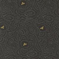 PRESALE Bee Garden Twists and Turns Metallic Black by Gingiber for Moda Fabrics | 48415 21M