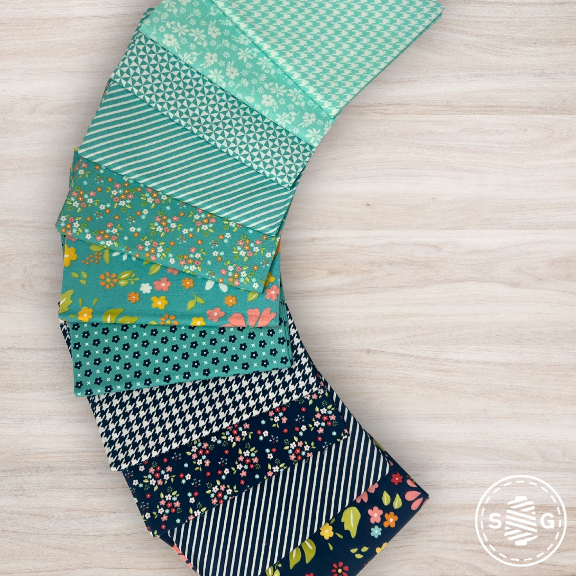 Delightfully Yours Custom Fat Quarter Bundle Poolside by Sherri & Chelsi for Moda Fabrics  | Curated Bundle | 11 Fat Quarters