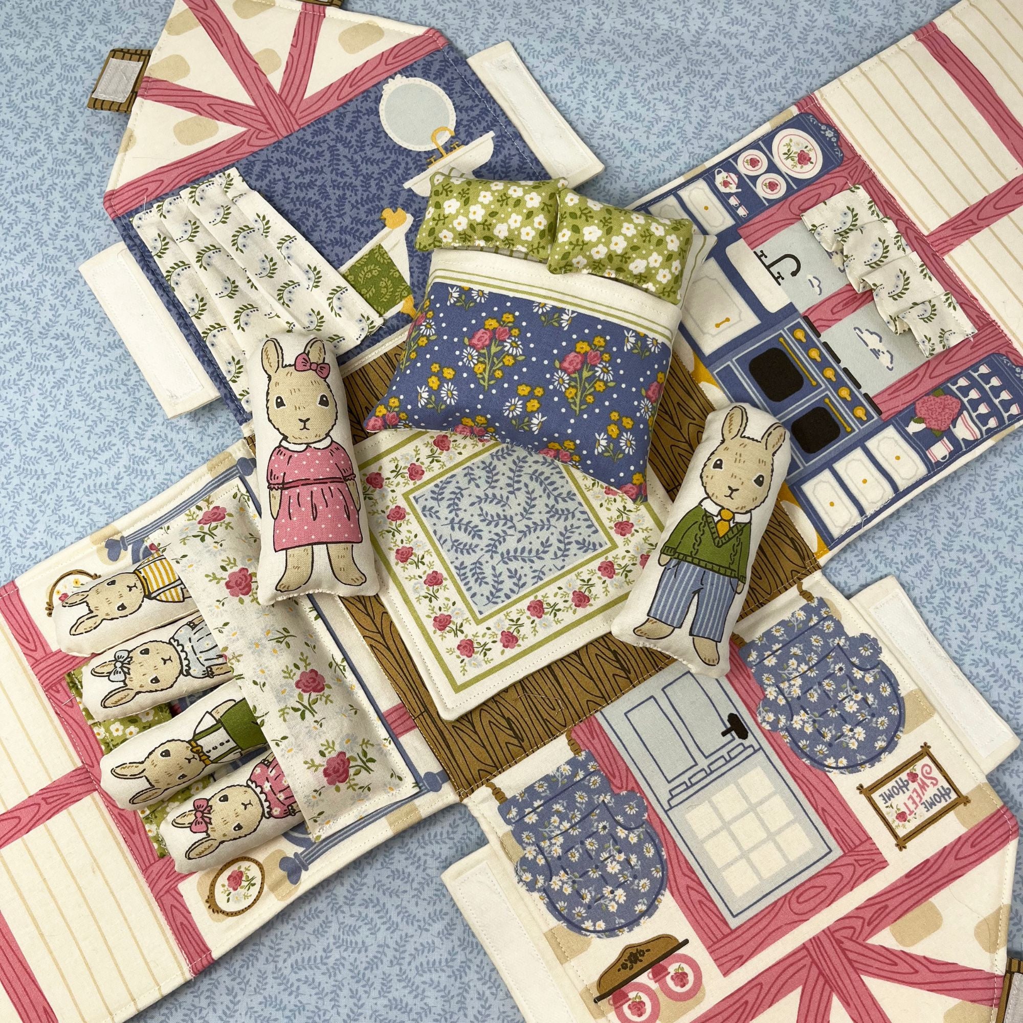 PRESALE My Secret Garden Garden Bunny Cottage Panel Cloud by Stacy Iest Hsu for Moda Fabrics | 20989 11