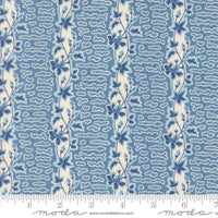 Sallys Stitches Honey Stripes Prussian Blue Yardage by Betsy Chutchian for Moda Fabrics | 31712 13