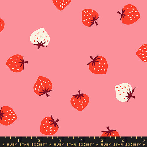 PRESALE Strawberry Sorbet Strawberry Toss Yardage by Kimberly Kight for Ruby Star Society | RS3085 16